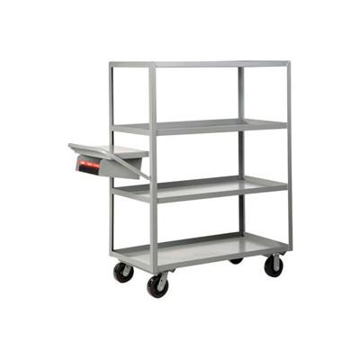 Little Giant® Multi-Shelf Truck 4ML-3048-6PH-WSP, 4 Lip Shelves 30x48 Writing Shelf Pocket