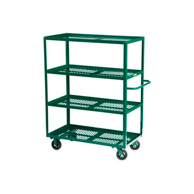 Petit chariot de pépinière géant® avec 4 étagères, 2000 lb. Capacité, 48"L x 24"L x 63"H, Vert