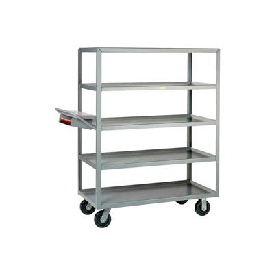 Little Giant® Multi-Shelf Truck 5ML-2448-6PH-WSP, 5 Lip Shelves 24x48 Writing Shelf Pocket
