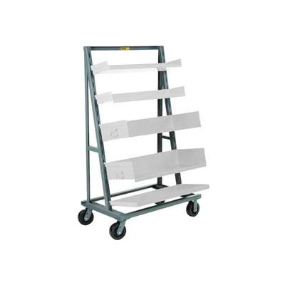 Little Giant® A-Frame Adjustable Tray Shelf Truck AFS-2440-6PH, Single-Sided