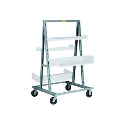 Little Giant® A-Frame Adjustable Tray Shelf Truck AFS-3640-6PH, Double-Sided