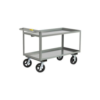 Little Giant® Merchandise Collector GL-3060-8PYBK Tray Type Shelves 30x60 Poly Wheels Brake