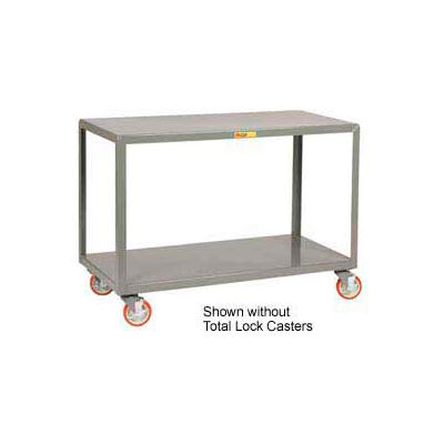 Little Giant® Mobile Table IP-2448-2TL, 2 Shelf, 24 x 48, Locking Casters