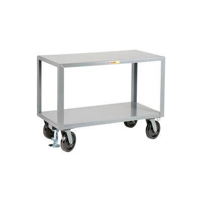 Little Giant® Table mobile robuste, 2 étagères, 24"Wx48"L, capuchon de 5000 Lb.
