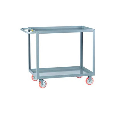 Little Giant® All Welded Service Cart LGL-1824-BRK, 2 Lip Shelves, 18 x 24