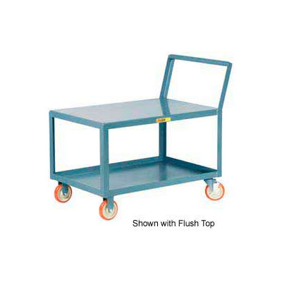 Little Giant® Low Deck Shelf Truck LKL-2448-5PYBK, Lip Shelves, Sloped Handle, 24 x 48