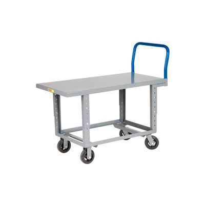 Little Giant® Adjustable Work Height Platform Truck RNB-3048-6MR-AH - 30 x 48 - Mold-On Rubber