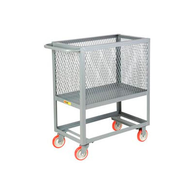 Little Giant® Raised Platform Box Truck RP4X-2436-5PY, 4 Expanded Metal Sides 24x36 1200