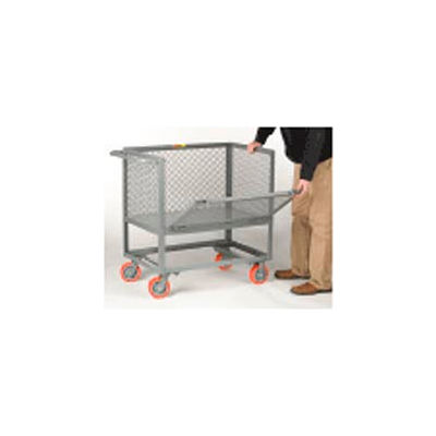 Little Giant® Raised Platform Truck RPDX-2436-6PY Drop-Gate Expanded Metal Sides, 24 x 36
