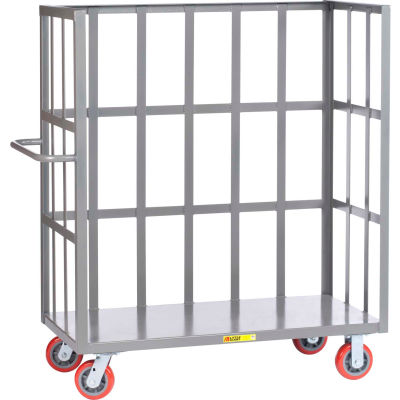 Little Giant® 3-Sided Bulk Truck S1-3060-6PY Slat-Type Sides 30x60 Polyurethane Wheels