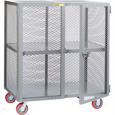 Little Giant® Mobile Storage Locker SC-2460-6PPY 1 Center Shelf 24x60 Polyurethane Wheels