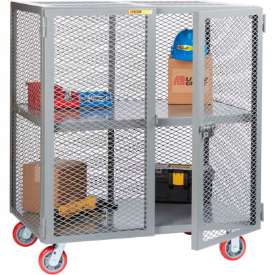 Little Giant® Mobile Storage Locker SC-3072-6PPY 1 Center Shelf 30x72 Polyurethane Whls