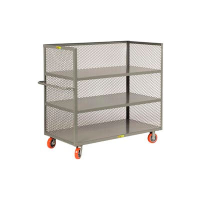 Little Giant® 3-Sided Truck T3-3060-6PY, 3 Shelves, Mesh Sides, 30 x 60