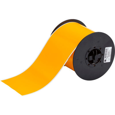 Étiquettes en vinyle industriel intérieur-extérieur série Brady® B30, 4 » L x 100'L, Ylw, B30C-4000-595-YL