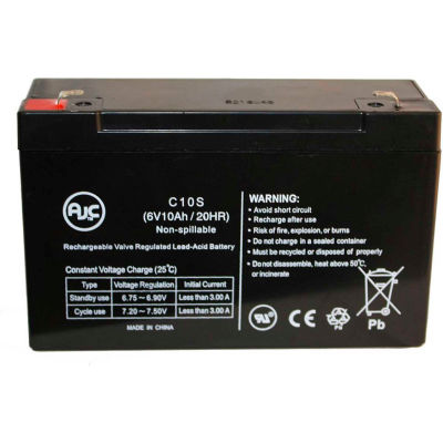 AJC® Lithonia ELU-4X (6V SLA) 6V 10Ah Batterie de lumière d’urgence