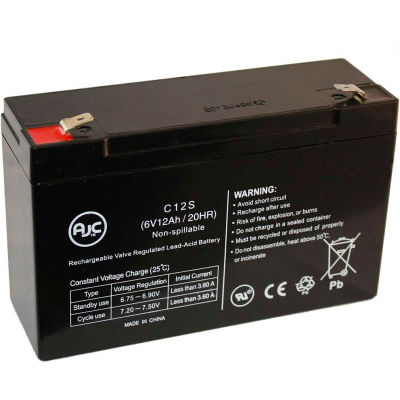 AJC® SureLite 12XR410 6V 12Ah Batterie de lumière d’urgence