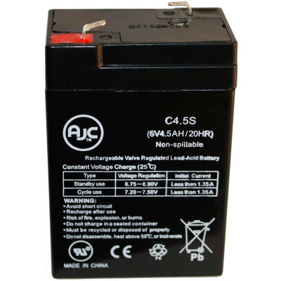 AJC® Teledyne Big Beam S65 6V 4,5Ah Batterie de lumière d’urgence