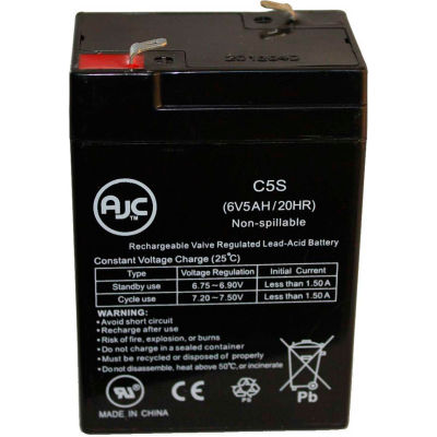 AJC® Powersonic DH54 6V 5Ah batteries lumière d’urgence