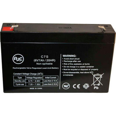 AJC® SureLite 02645SP 6V 7Ah Batterie de lumière d’urgence