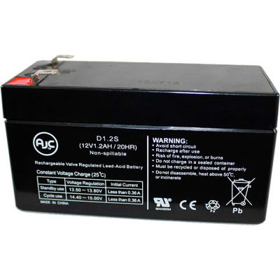 AJC® GS Portalac PE12V1,2F1 12V 1,2Ah Batterie de lumière d’urgence