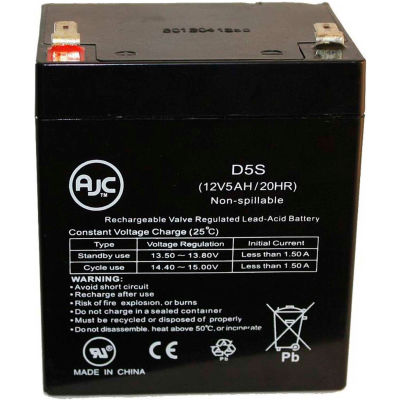 AJC® Casil Ca1240 Contrôle 12V 5Ah Batterie d’alarme