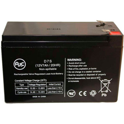 AJC® JohnLite 12 volts 7 Ah Batterie 12V 7Ah Batterie de lumière d’urgence