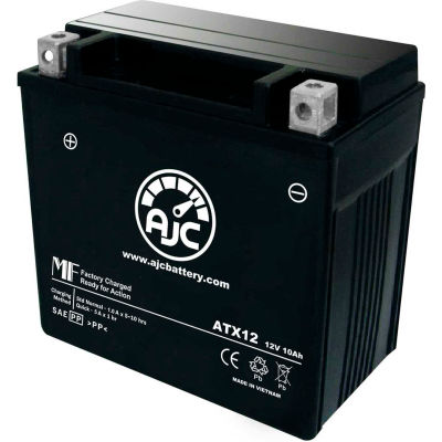 AJC Battery Kymco Xciting 400i 400CC Scooter Battery (2009), 10 Amps, 12V, B Terminals