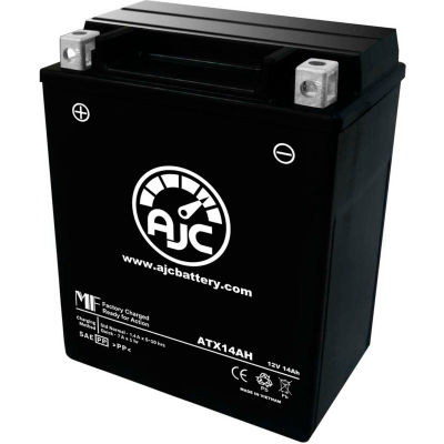 AJC Batterie Kawasaki KLF300 Bayou 2x4 300CC Batterie vtt (1986-2004), 14 Amps, 12V, B Terminals
