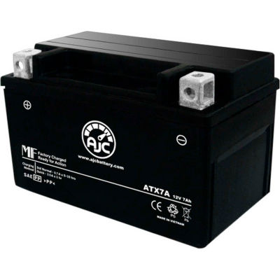 AJC Battery Yamaha YJ125T Vino 125 Scooter Battery (2004-2009), 7 Amps, 12V, B Terminals