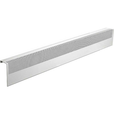 Baseboarders® Basic Series 4 ft Steel Easy Slip-on Baseboard Heater Cover, Blanc