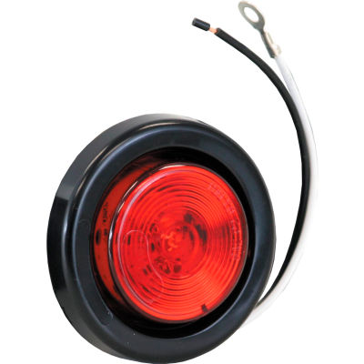 2" rond 1 a mené la lumière de marqueur rouge W / oeillet & Plug - Qté min 6