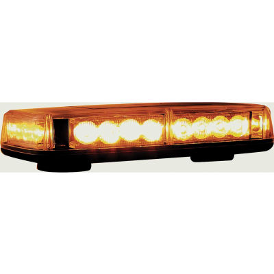 Buyers LED Rectangular Amber Mini Lightbar 12VDC - Magnetic 24 LEDs - 8891040