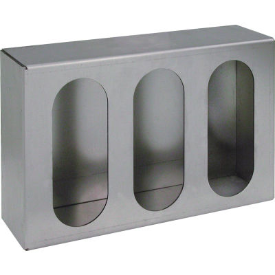 Ovale triple amorcée boite à lumière verticale en acier gris - LB8133