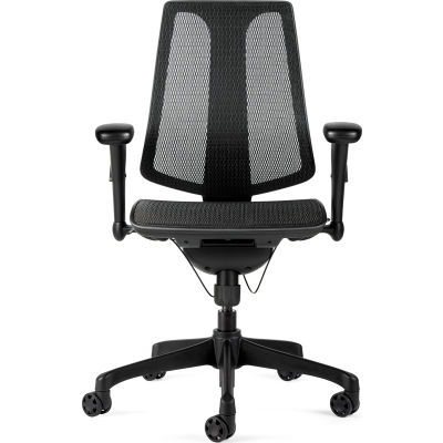 Bevco Modern Mesh Chair W / Dossier profilé, bras réglables, capacité de poids de 275 lb, noir