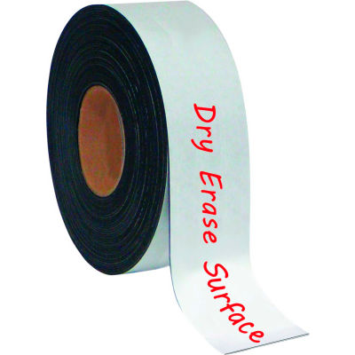 Rouleaux de ruban magnétique MasterVision Dry-Erase, effacement d’écriture, blanc, 2 x 50 pi.