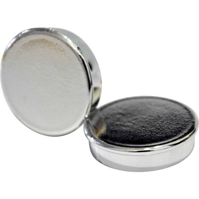 MasterVision Super Silver Magnets, 1" Diameter, Pack de 10