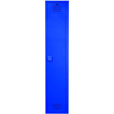 Bradley® 1-Tier 1 Door Lenox Plastic Locker, 12"L x 15"P x 60"H, Deep Blue, Assemblé