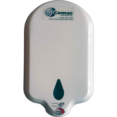Distributeur automatique sans contact Comac pour liquide, gel savon pour les mains / désinfectant, blanc, 1100 ml capacité