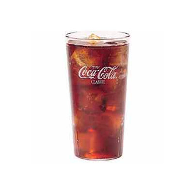 Cambro 32CC152 - Coca-Cola Tumbler, 32 Oz., Top Dia. 3-15/16", Bottom. Dia. 2-7/8", 7-1/4"H, Clear - Pkg Qty 24
