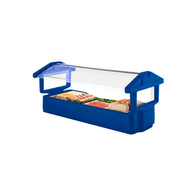 Cambro 4FBRTT186 - Tabletop Salad Bar, 51"L x 27"H, Table Top, 4-Pan Size, Breathguard, Navy Blue