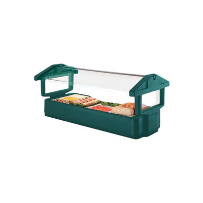 Cambro 4FBRTT519 - Tabletop Salad Bar, 51"L x 27"H, Table Top, 4-Pan Size, Breathguard, Green, NSF