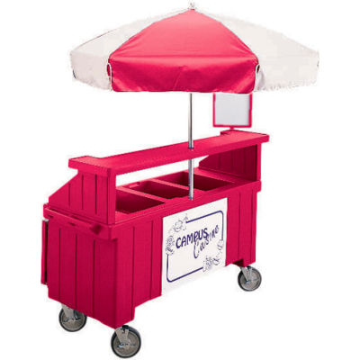 Cambro CVC72158 - Camcruiser chariot de Vending, pan taille 1, 6" profonde, Red Hot