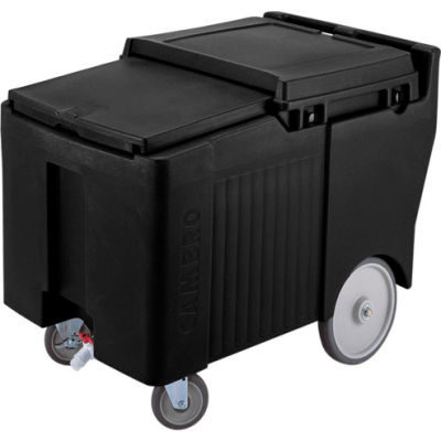 Cambro ICS125LB110 - Caddy de glace, noir, 125 lbs Cap., pivotant 4, 1 avec frein