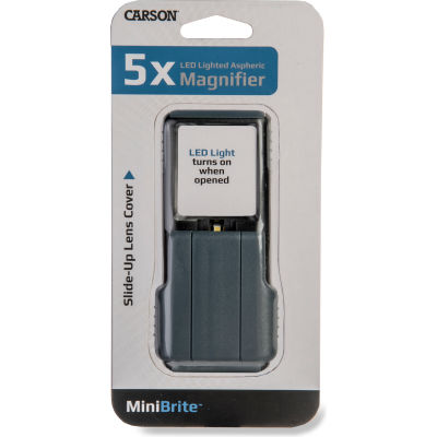 X MiniBrite Carson® PO-55 5 LED allumée loupe asphérique w / manchon de protection - Qté par paquet : 4