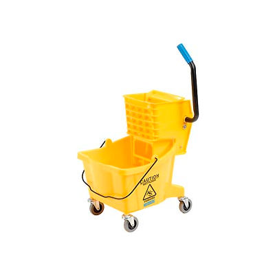 Carlisle Commercial Mop seau avec essoreuse côté-presse 26 Quart, jaune - 3690804