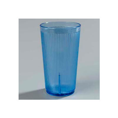 Carlisle 402054 - Crystalon® Stack-All® SAN Tumbler 20 Oz., Blue, Ribbed Texture - Pkg Qty 48