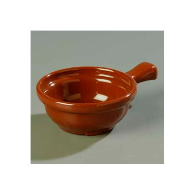 Carlisle 700628 - Handled Soup Bowl 8 Oz., 4-5/8", Lennox Brown - Pkg Qty 24
