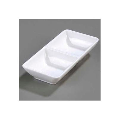 Carlisle 086202 - Double Square Ramekin 4 Oz., 5-3/4" x 2-3/4", White - Pkg Qty 24