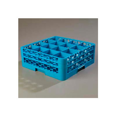 Carlisle RG16-214 - Opticlean™ 16 compartiment verre Rack W/2 extendeurs, bleu, Qté 3 - Qté par paquet : 3
