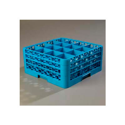 Carlisle RG16-314 - Opticlean™ 16 compartiment verre Rack W / 3 extendeurs, bleu - Qté par paquet : 2